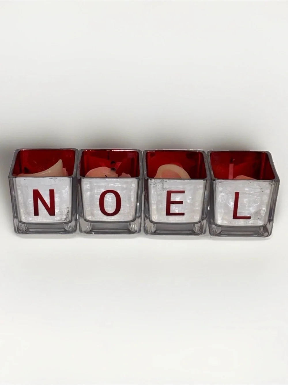 Yankee Candle JOY SNOW NOEL Interchangeable Votive Holders Set of 4